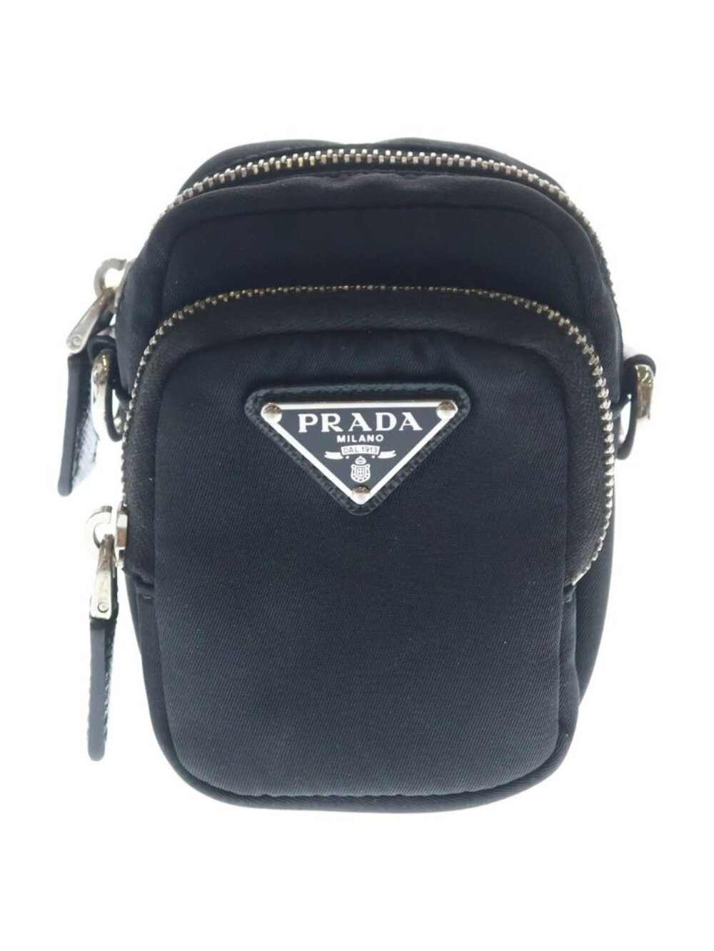 Prada Re-Nylon Shoulder Bag Pouch Triangle Logo Black